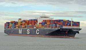 Container Catches Fire on MSC Ship off Germany