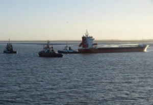 Two Cargo Vessels Clash off Hamburg