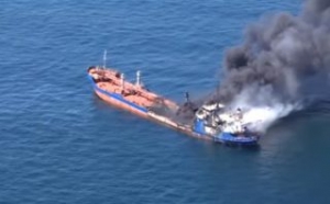 VIDEO: Fire aboard Tanker Claims One Life