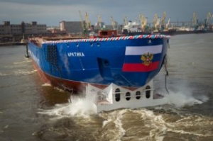 Largest Nuclear-Powered Icebreaker Hits the Water