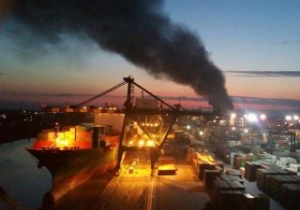 Fire Erupts in Venezia Porto Marghera