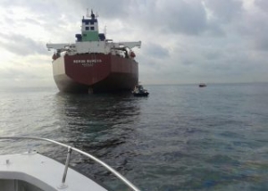 Oil Spills from VLOC Berge Bureya in Strait of Malacca