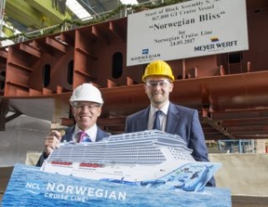 Keel Laid for Norwegian Bliss
