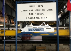 Fincantieri Cuts Steel for Carnivals Third Vista Cruise Ship