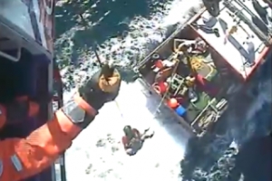 UK Tows Dredger into Harbour after Explosion