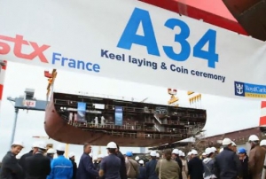 Video: Laying the Keel for 3rd Oasis-Class Ship