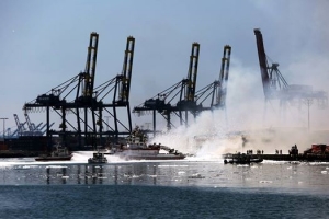 Fire in Port of Los Angeles Contained