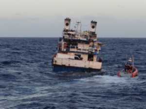 Seven Evacuated from Sinking Freighter off Haiti