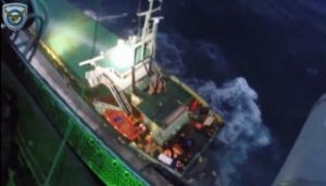 Video: Freighter Sinks in the Aegean Sea