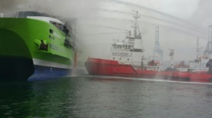 Hellenic Seaways Ferry Ablaze, One Dead