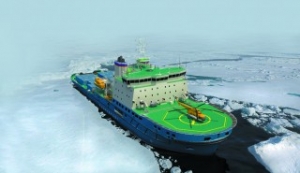 Russian Icebreaker Murmansk Hits the Water