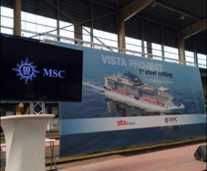 STX France Cuts Steel for MSC Cruises First Vista Class Ship
