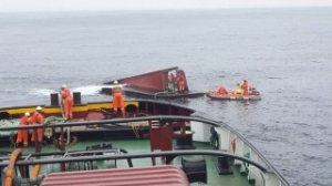 Capsized Trawler Adrift in Shipping Lane off South Africa