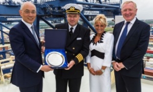 Maersks Behemoth Named at Felixstowe