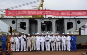 COSCO Guangdong Lays Keel for Vroons Final Livestock Carrier