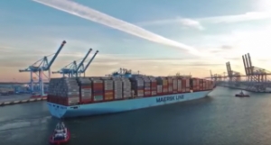 Video: Madison Maersk Leaves Rotterdam with Record Load