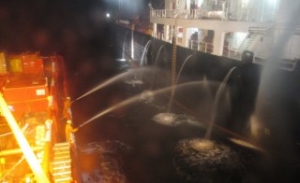 Tanker Ablaze after Engine Room Blast off Denmark