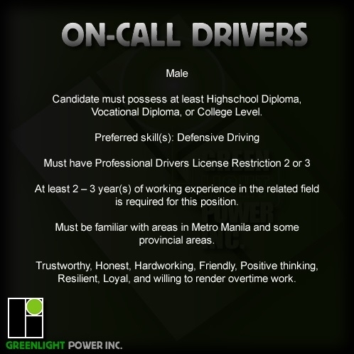 ON-CALL DRIVERS