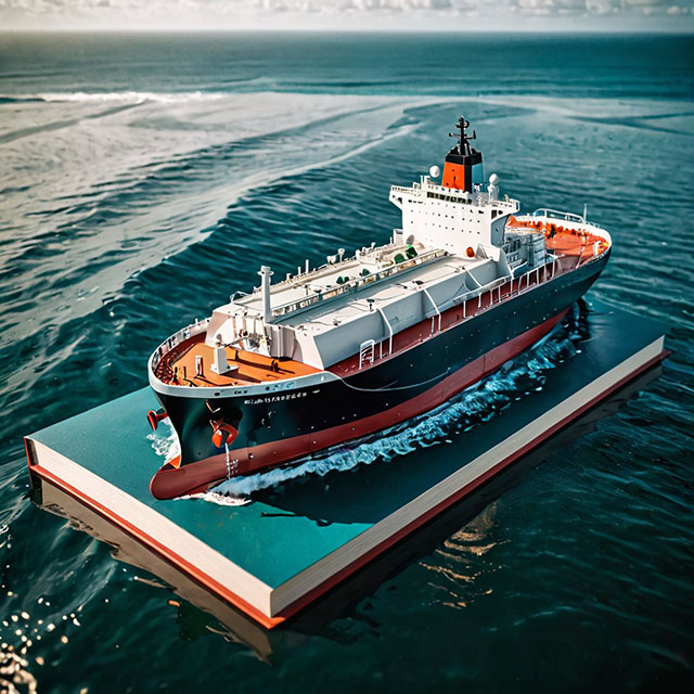 Pop Up Book of a modern tanker vessel