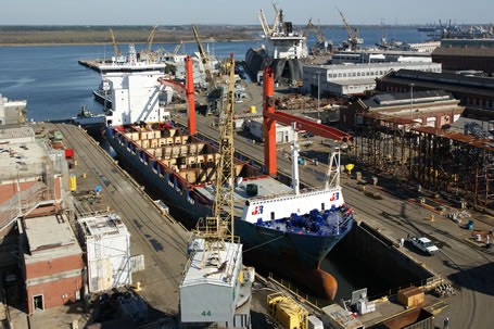 Drydock east coast shipyard