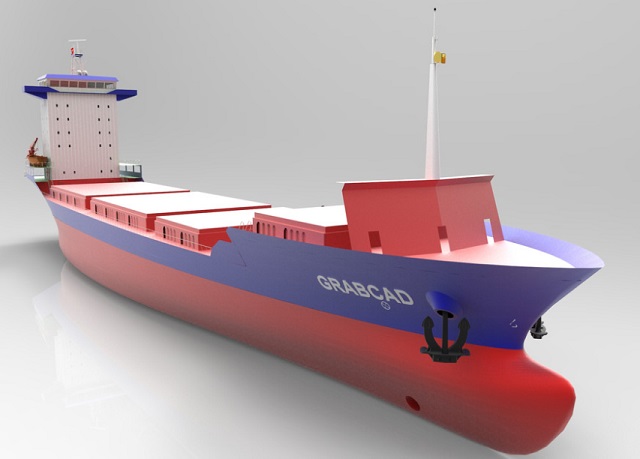 General Cargo Ship 3D CAD Model