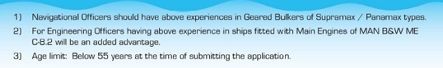 Recruitment of Seafarers on Bulk and Tanker Vessels