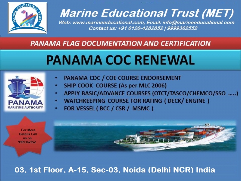 PANAMA CDC, COC, CPE, WATCHKEEPING, SEAMAN BOOK IN DELHI/ PUNJAB/